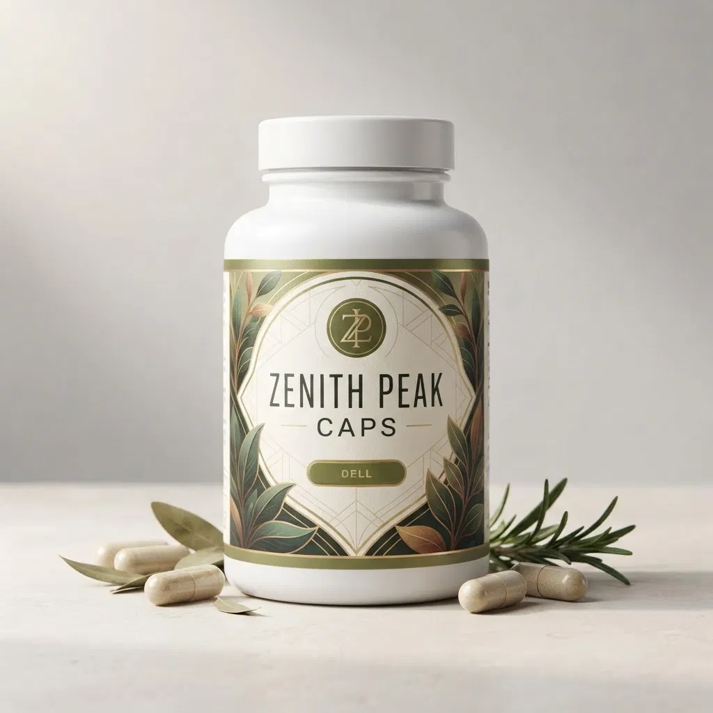 Zenith Peak Caps premium supplement bottle